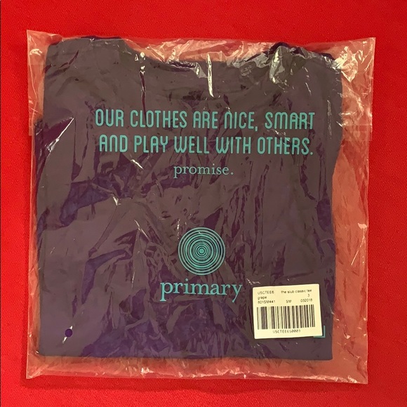 Primary slub classic cotton T-shirt grape purple - Picture 2 of 4